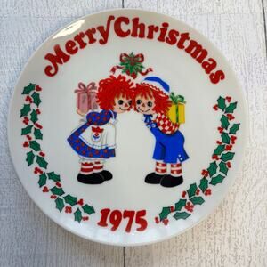 Raggedy Ann and Andy 1975 Limited Edition Christmas Plate
